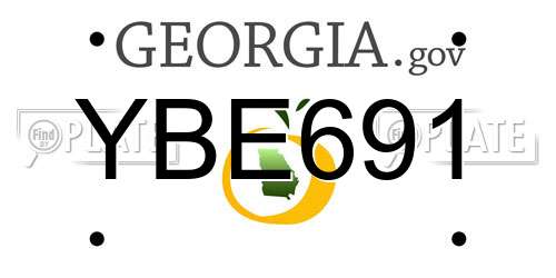 YBE691 Georgia License Plate