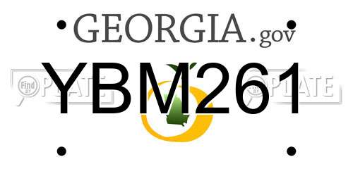 YBM261 Georgia License Plate