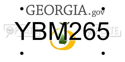 YBM265 Georgia License Plate