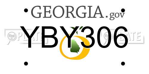 YBY306 Georgia License Plate