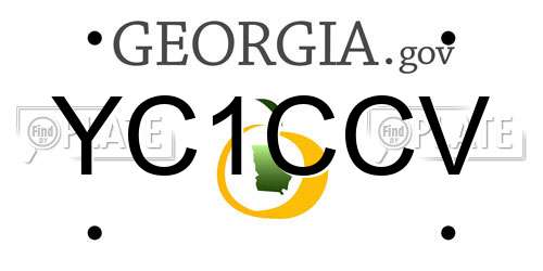 YC1CCV Georgia License Plate