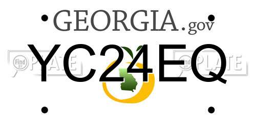 YC24EQ Georgia License Plate
