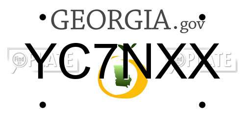 YC7NXX Georgia License Plate