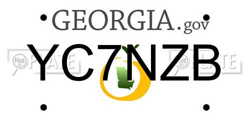 YC7NZB Georgia License Plate