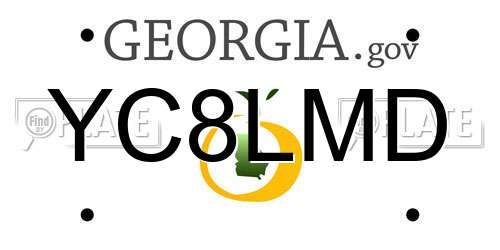 YC8LMD Georgia License Plate