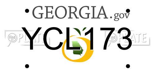YCL173 Georgia License Plate