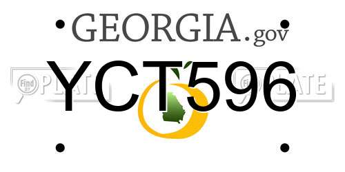 YCT596 Georgia License Plate