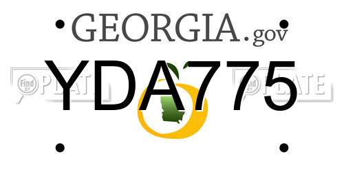 YDA775 Georgia License Plate