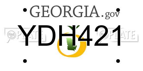YDH421 Georgia License Plate