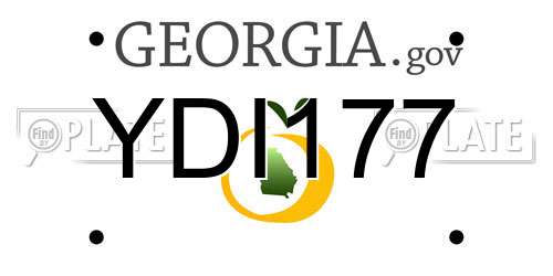 YDI177 Georgia License Plate