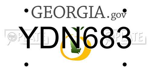 YDN683 Georgia License Plate