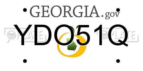 YDO51Q Georgia License Plate