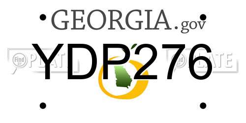 YDP276 Georgia License Plate