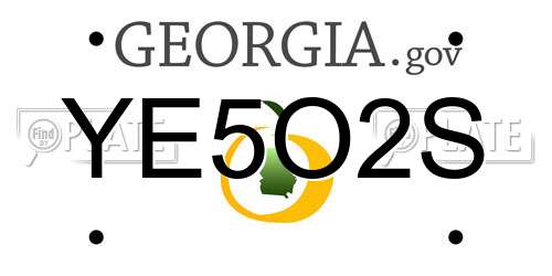 YE5O2S Georgia License Plate