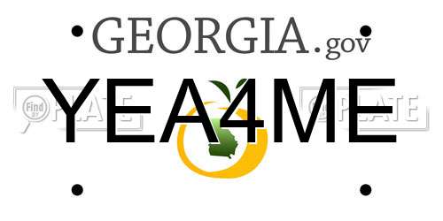 YEA4ME Georgia License Plate