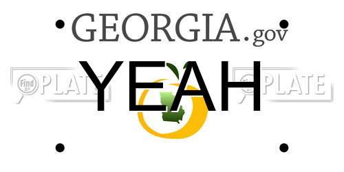 YEAH Georgia License Plate