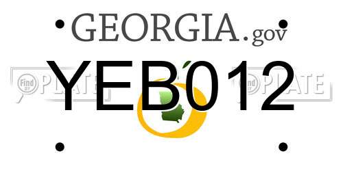 YEB012 Georgia License Plate