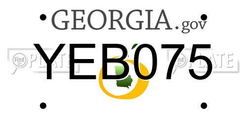 YEB075 Georgia License Plate