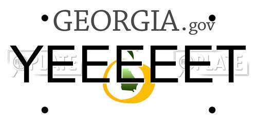 YEEEEET Georgia License Plate