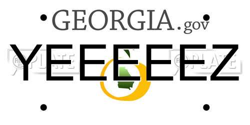 YEEEEEZ Georgia License Plate