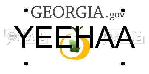 YEEHAA Georgia License Plate