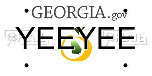 YEEYEE Georgia License Plate