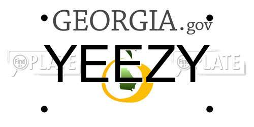 YEEZY Georgia License Plate