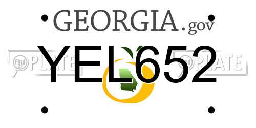 YEL652 Georgia License Plate