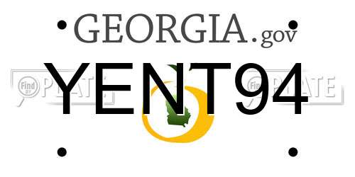 YENT94 Georgia License Plate