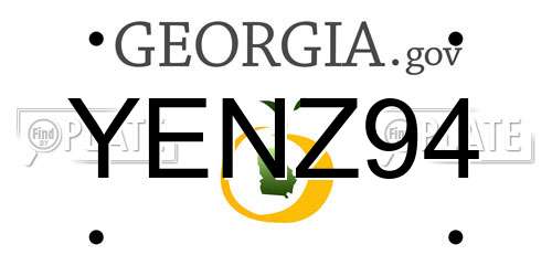 YENZ94 Georgia License Plate