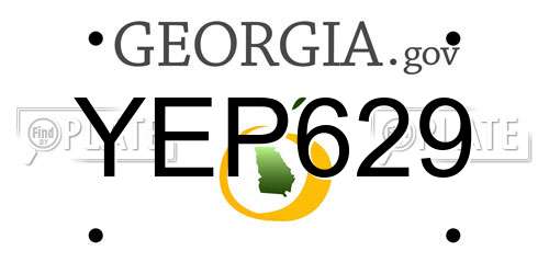 YEP629 Georgia License Plate