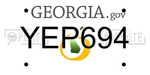 YEP694 Georgia License Plate