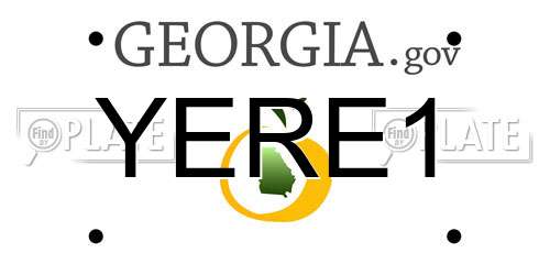 YERE1 Georgia License Plate