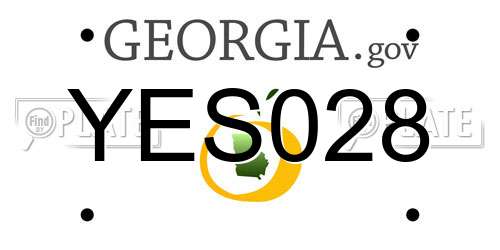 YES028 Georgia License Plate