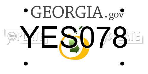 YES078 Georgia License Plate