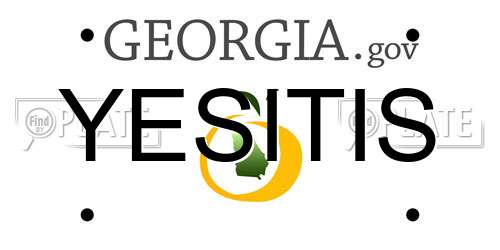 YESITIS Georgia License Plate