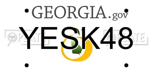 YESK48 Georgia License Plate
