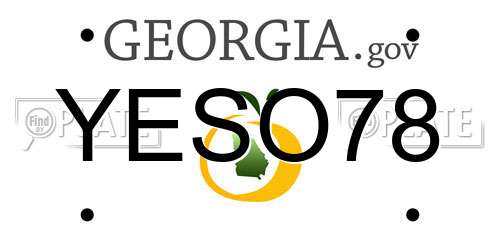 YESO78 Georgia License Plate
