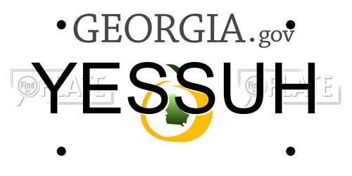 YESSUH Georgia License Plate