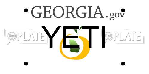 YETI Georgia License Plate