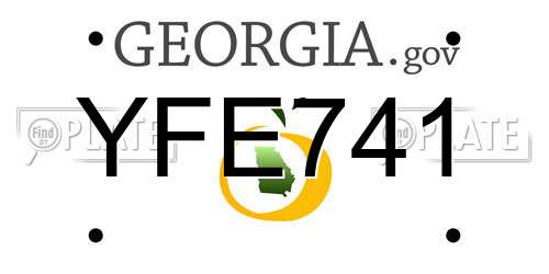 YFE741 Georgia License Plate