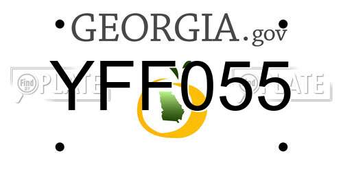 YFF055 Georgia License Plate