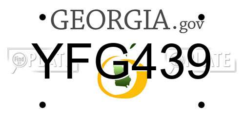 YFG439 Georgia License Plate