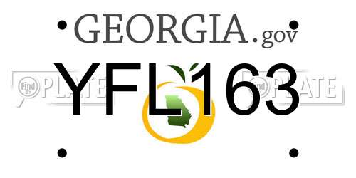 YFL163 Georgia License Plate
