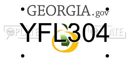 YFL304 Georgia License Plate