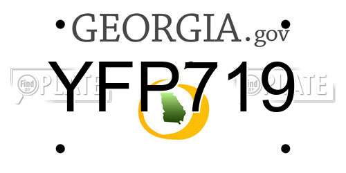 YFP719 Georgia License Plate