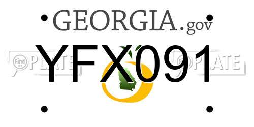 YFX091 Georgia License Plate