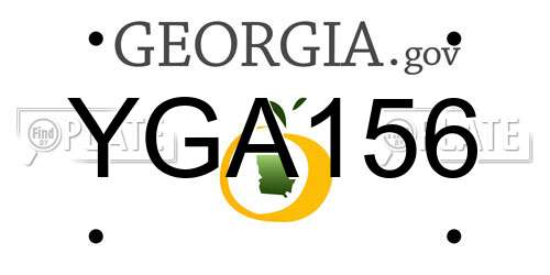 YGA156 Georgia License Plate