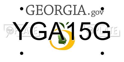 YGA15G Georgia License Plate