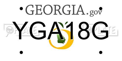 YGA18G Georgia License Plate